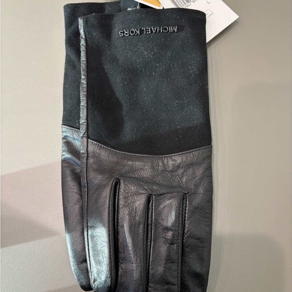 Michael Kors Black Leather Gloves